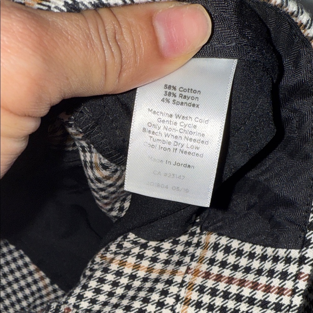 Talbots Women's Black and Tan Checkered Ankle Pants - Picture 12 of 12